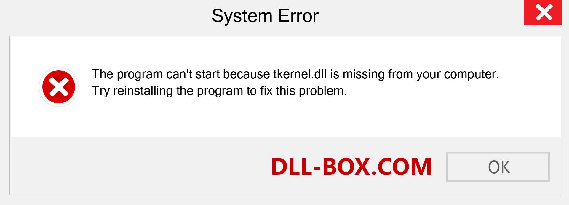  tkernel.dll file is missing?. Download for Windows 7, 8, 10 - Fix  tkernel dll Missing Error on Windows, photos, images